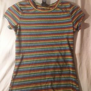 Rainbow striped shirt
